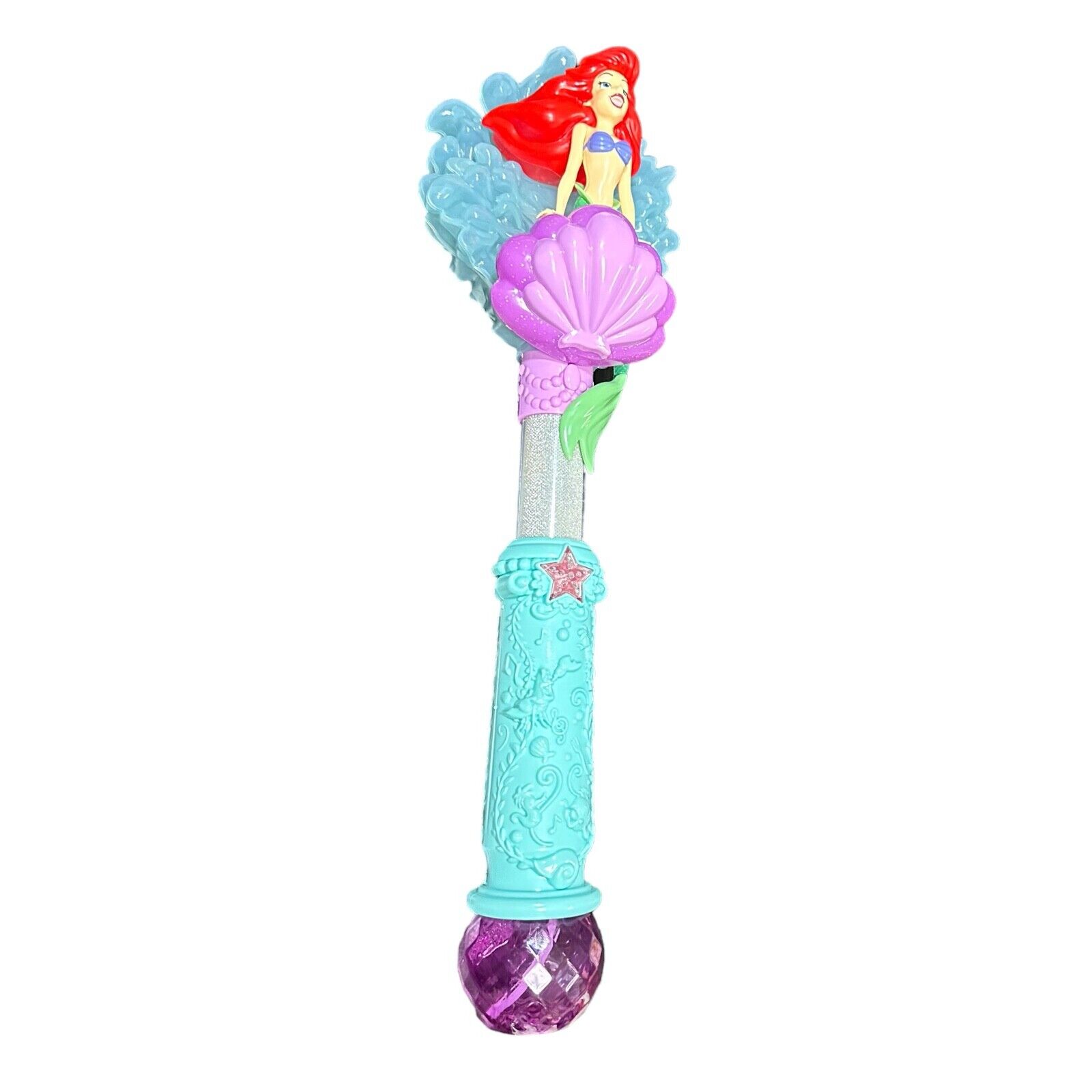 Disney Parks The Little Mermaid Ariel Light & Sound Bubble Wand TESTED Completed