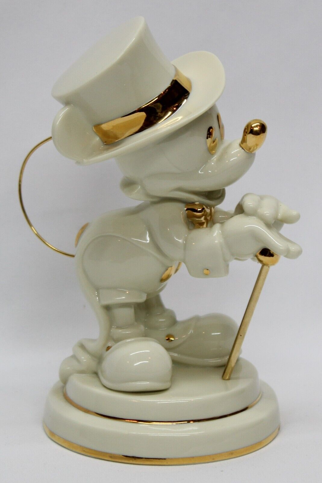 Lenox Disney MICKEY MOUSE STEPS OUT Figurine 24K Gold Accents Fine Porcelain