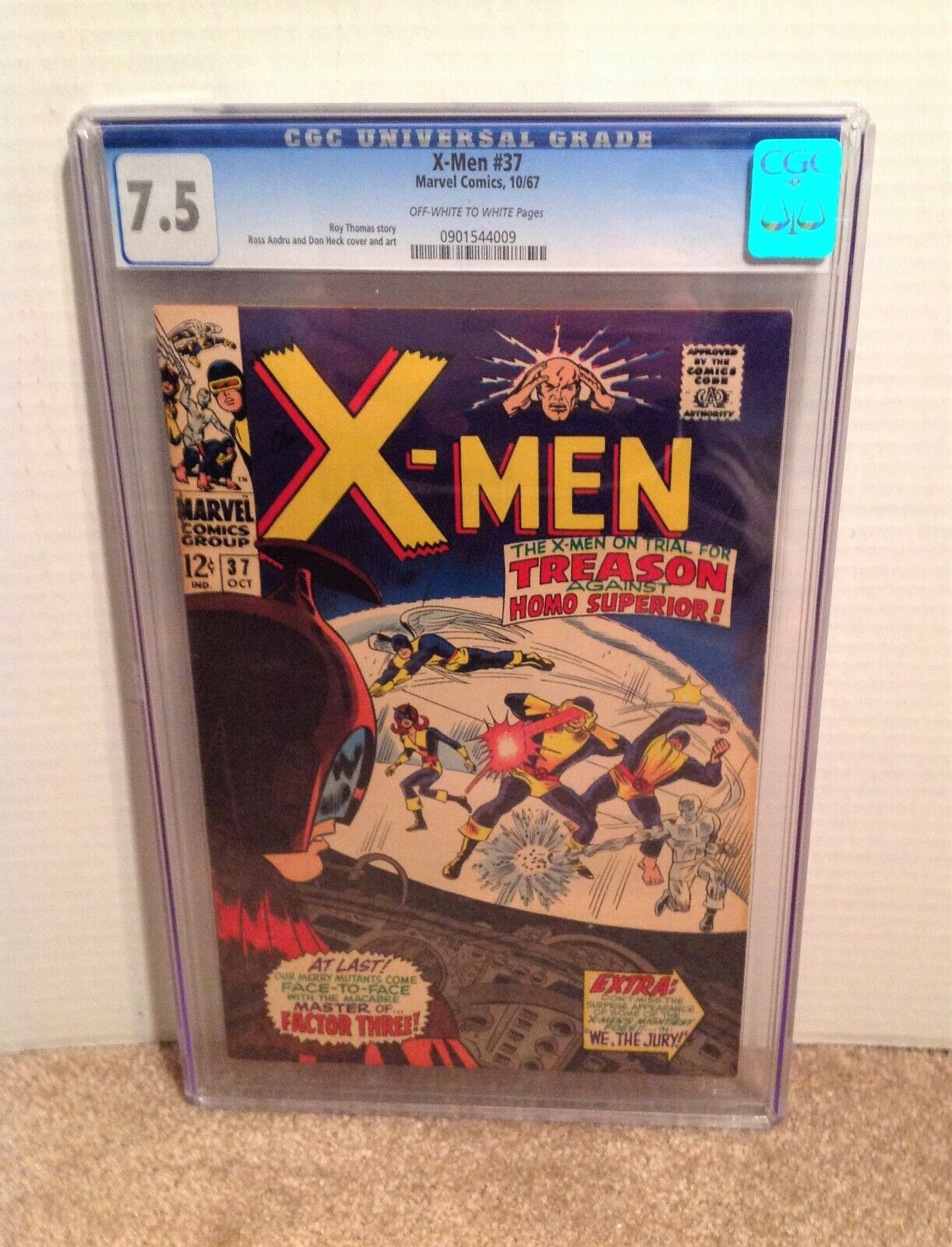 X-Men #37 1967 CGC 7.5 1st Mutant Master 