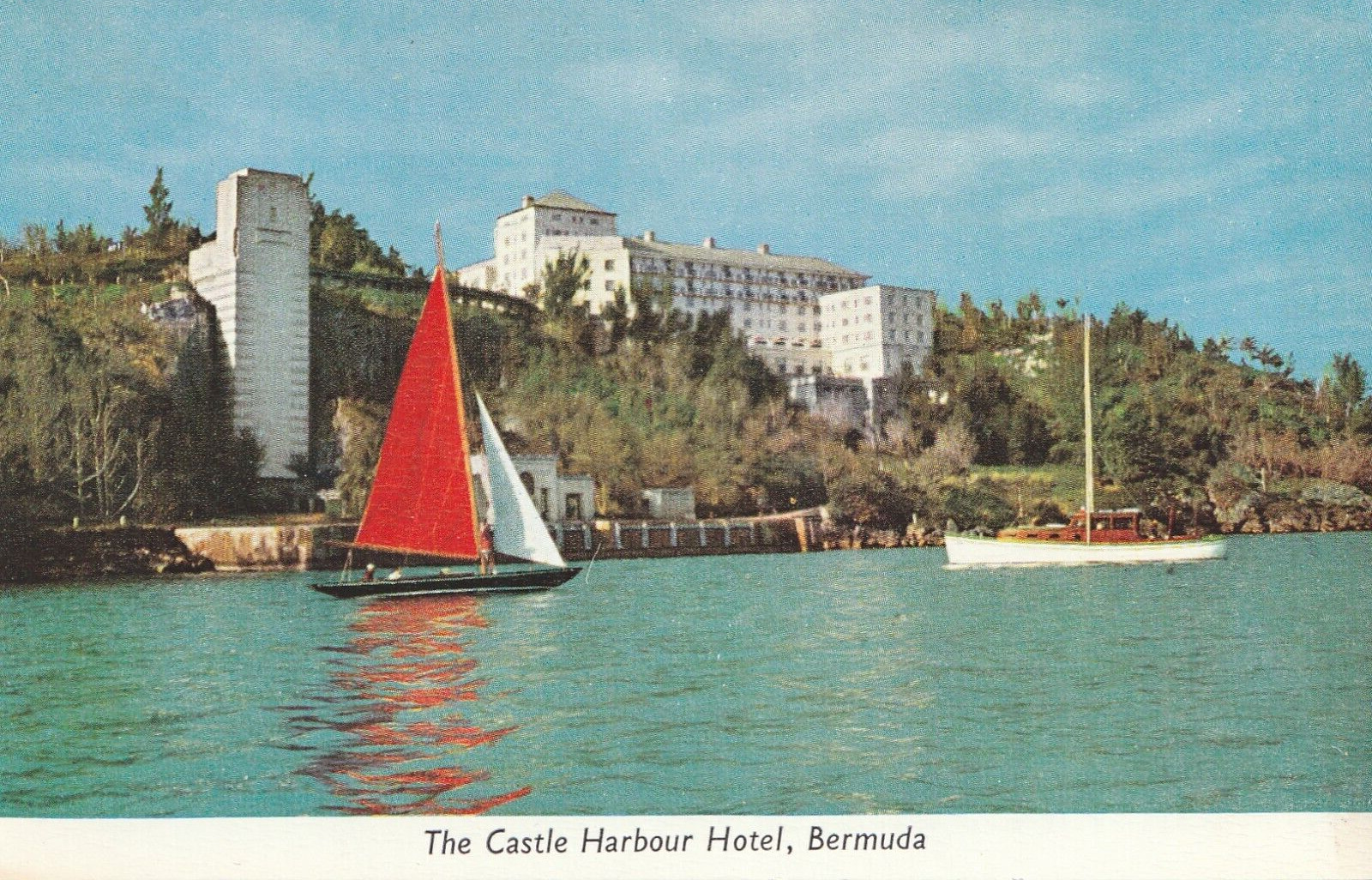 Vintage Postcard The Castle Harbour Hotel Bermuda Ocean Beach Vacation