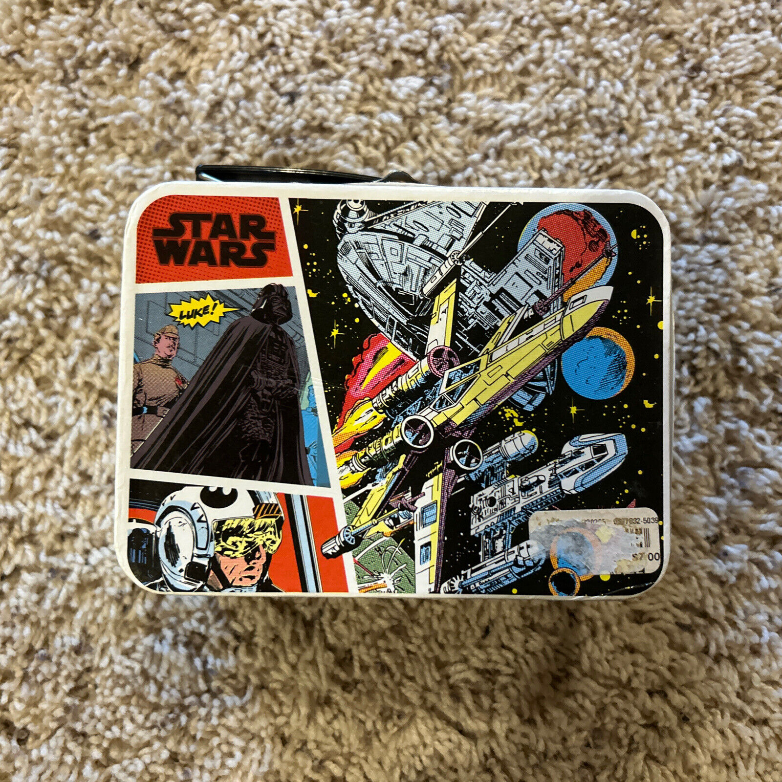 Vintage Star Wars Comic Cardboard Mini Lunchbox.  Not Designed For Food.