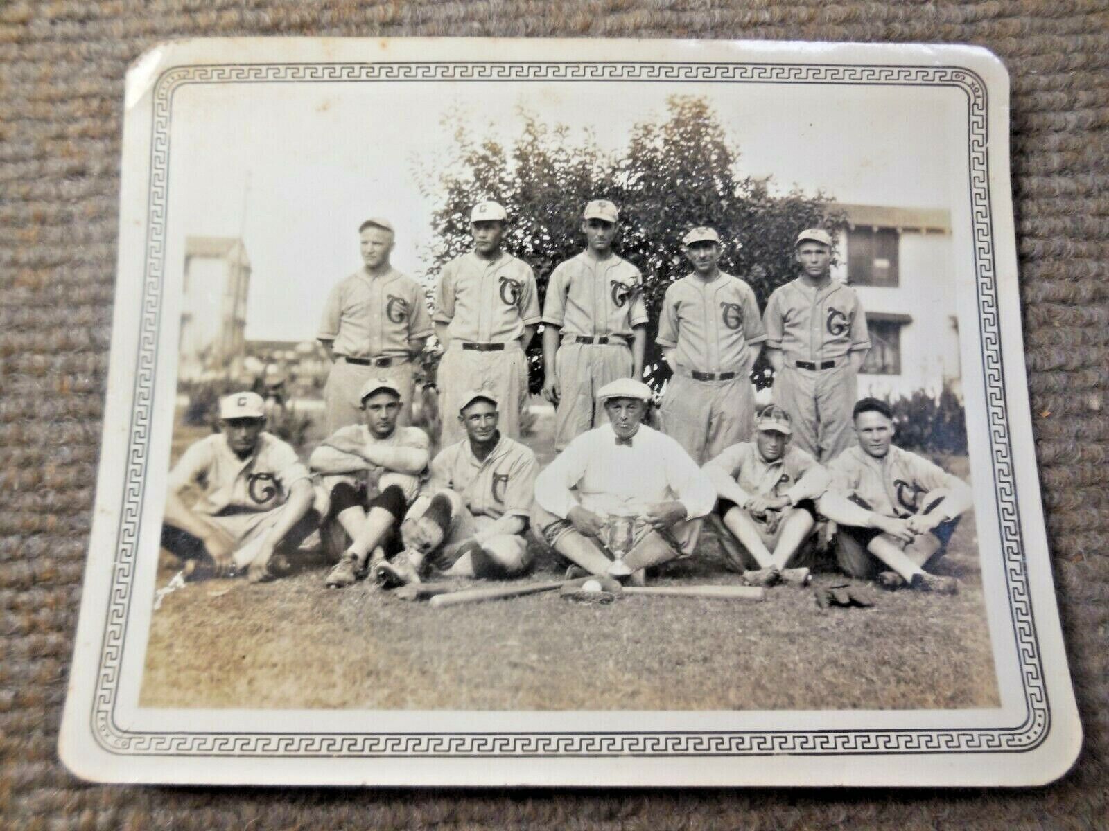 Vintage 1927 San Antonio Texas Baseball History B/W Team  Photo W/ Trophy