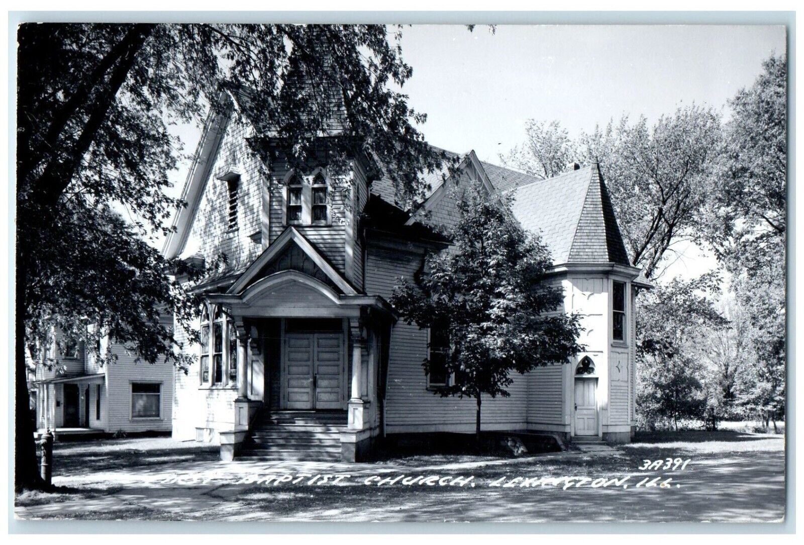 c1950s Baptist Church Lexington Illinois IL RPPC Photo Unposted Vintage Postcard