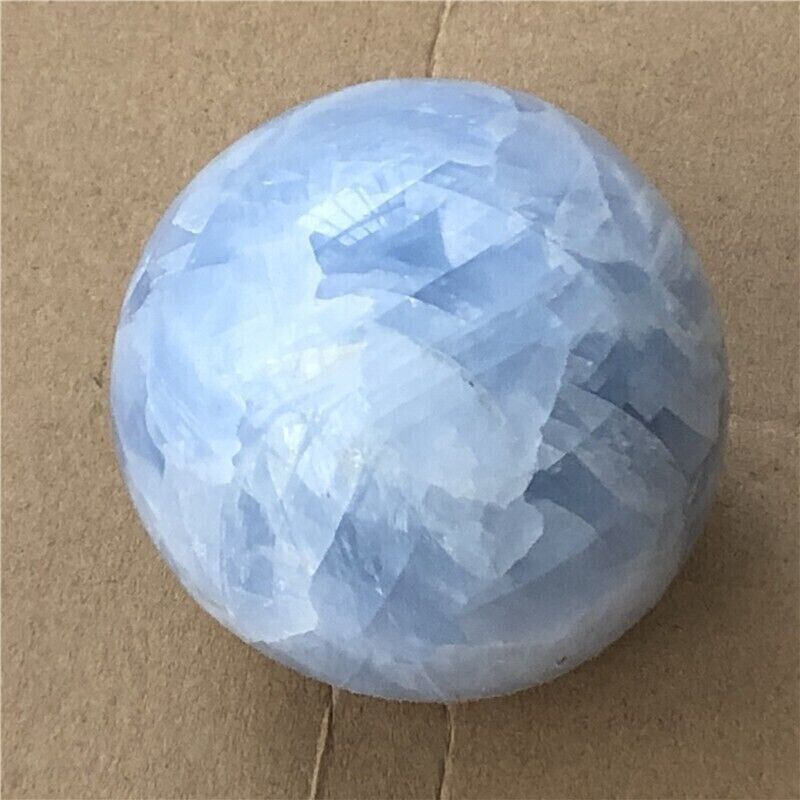 420g Natural Blue Celestite Crystal SPHERE BALL HEALING Madagascar #A142
