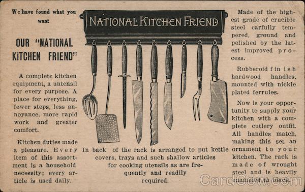 Advertising National Kitchen Set Grocery Reward Card Antique Postcard Vintage
