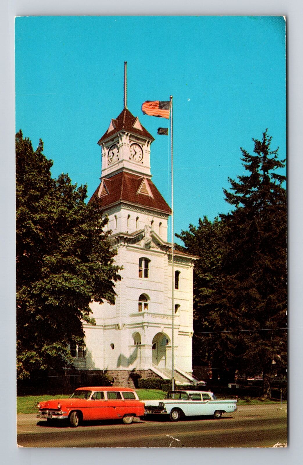 Corvallis OR-Oregon, Benton County Courthouse, Antique Souvenir Vintage Postcard