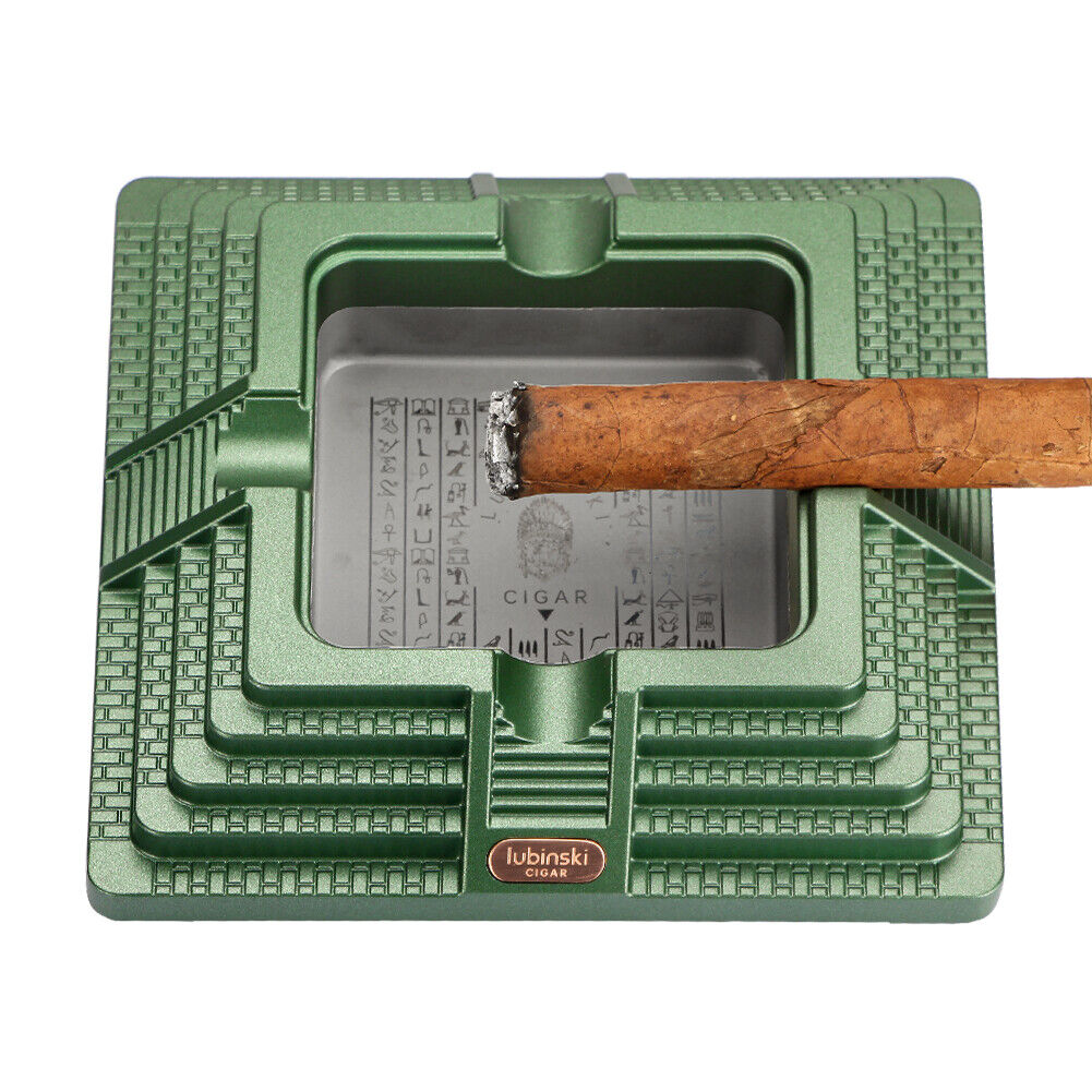 Lubinski Luxury Cigar Ashtray With 4 Slot Holder Big Ash Tray For Outdoors Home