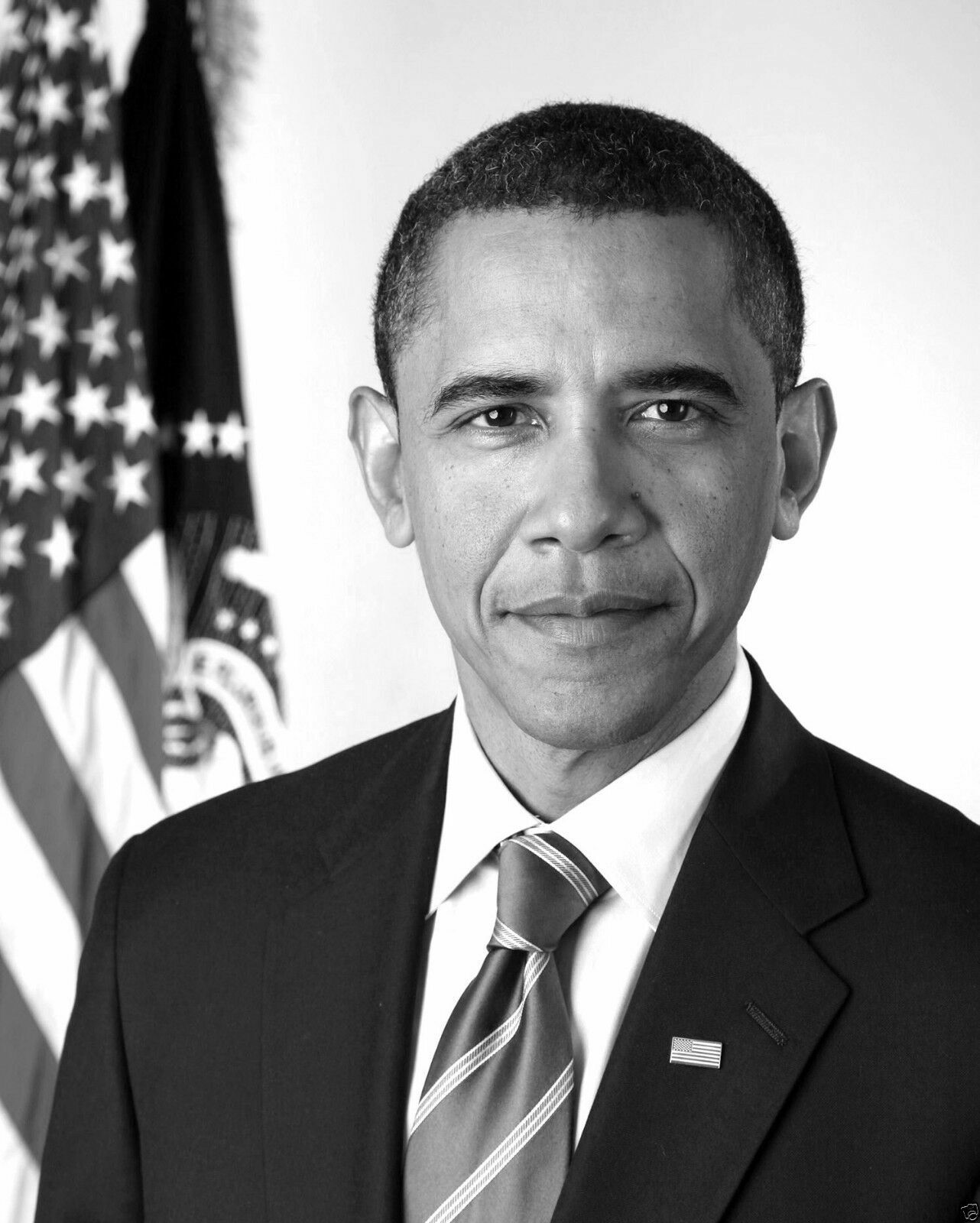President Barack Obama Official Portrait 8 x 10 Photo Picture Photograph B & W