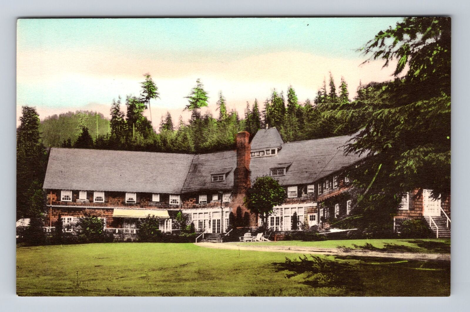 Quinault WA-Washington, Quinault Hotel, Advertising, Antique Vintage Postcard