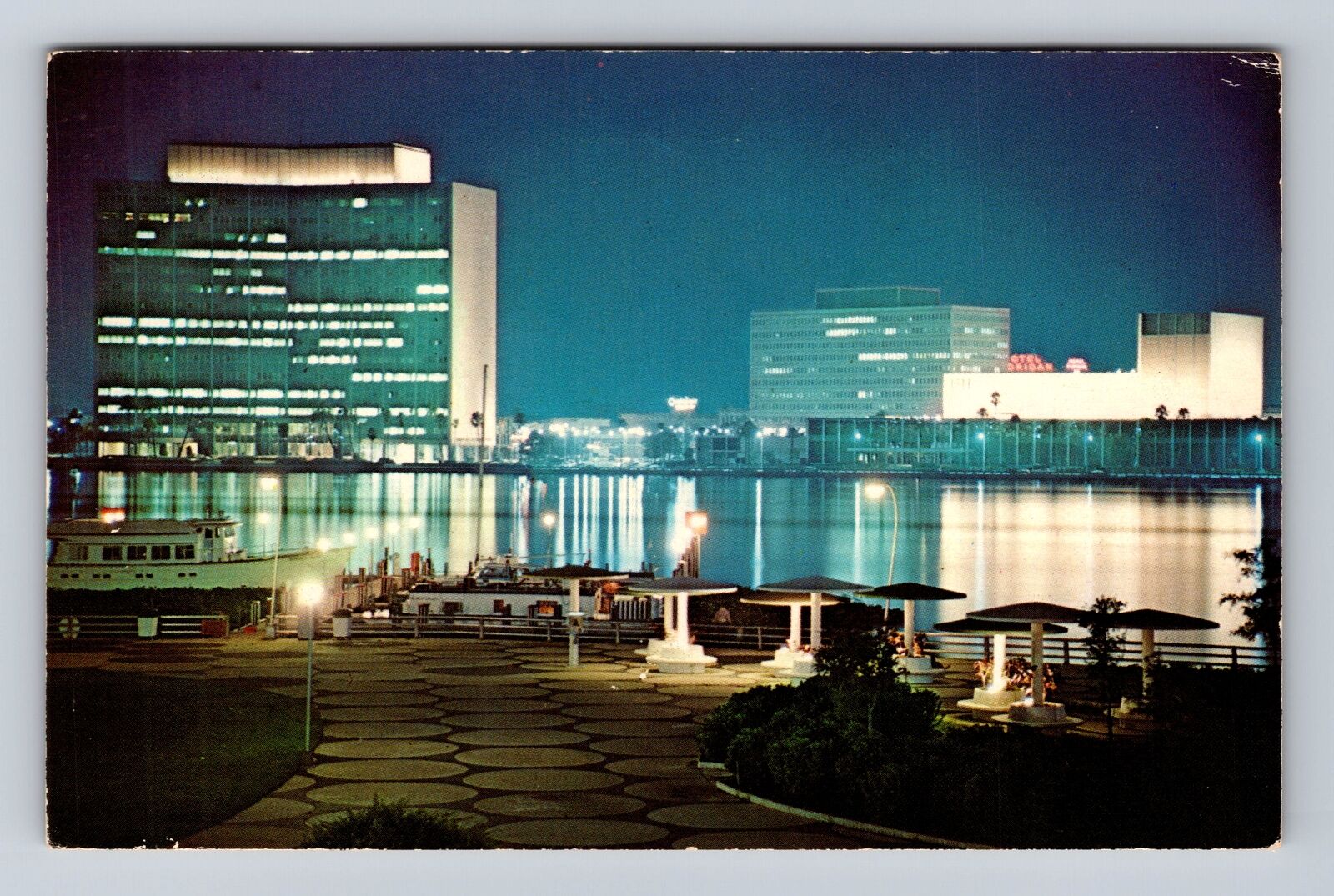 Jacksonville FL-Florida, St John\'s River, Skyline of City, Vintage Postcard