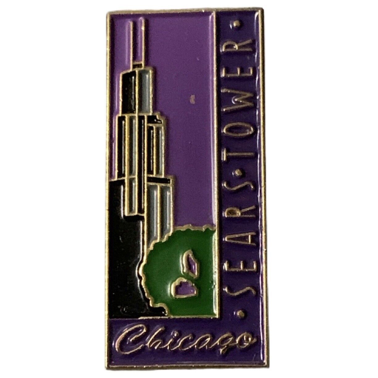 Vintage Chicago Sears Tower Travel Souvenir Pin