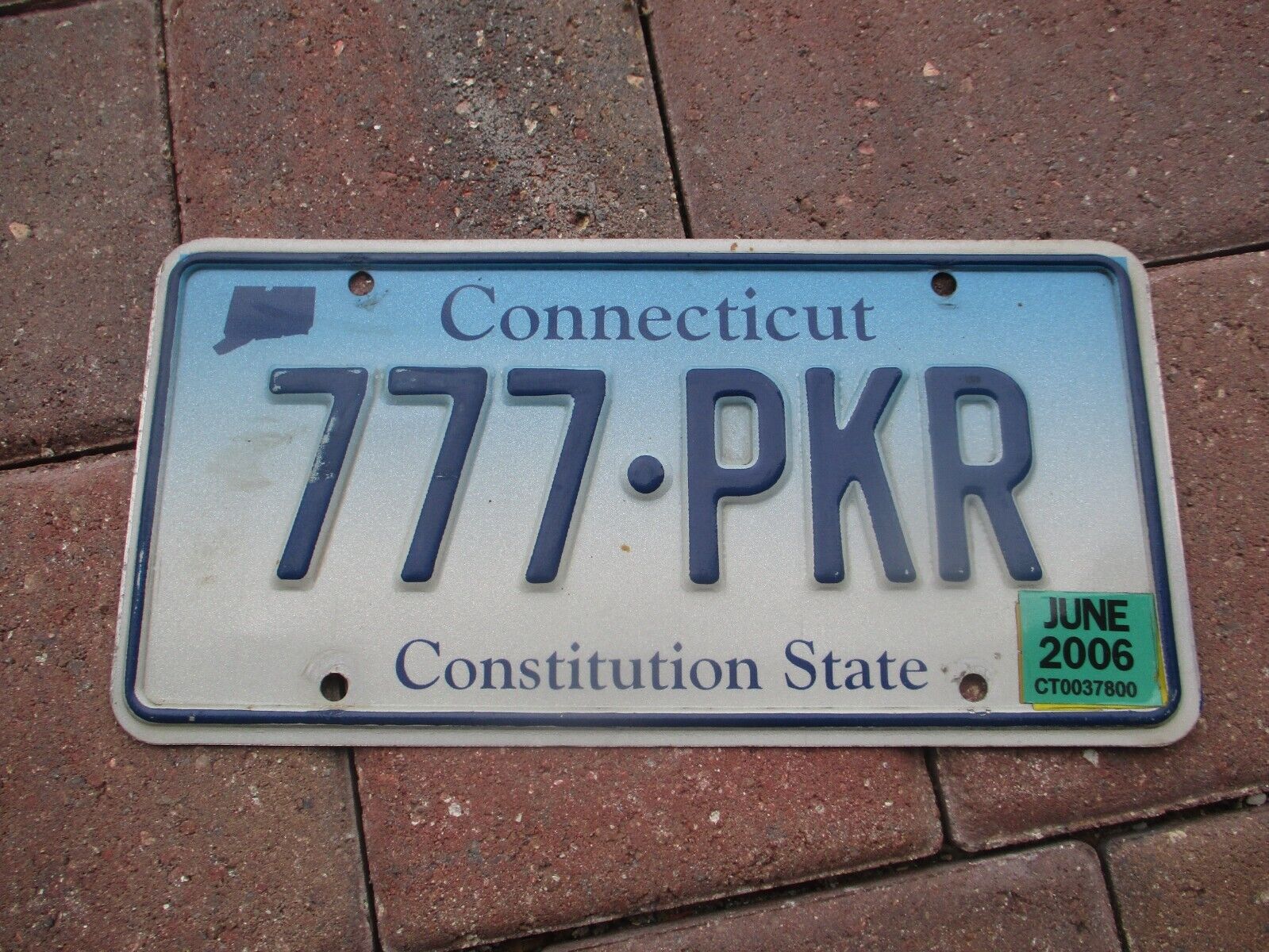 Connecticut 2006  license plate   #  777 - PKR