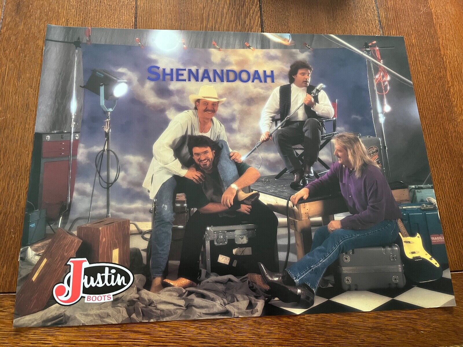 Vintage Justin Boots Shenandoah band poster