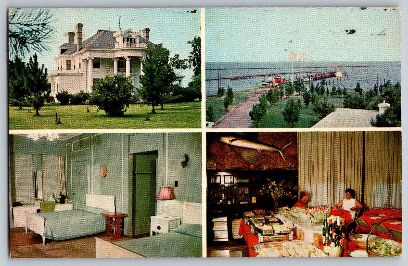 Belhaven, North Carolina - River Forest Manor Inn - Vintage Postcard - Posted