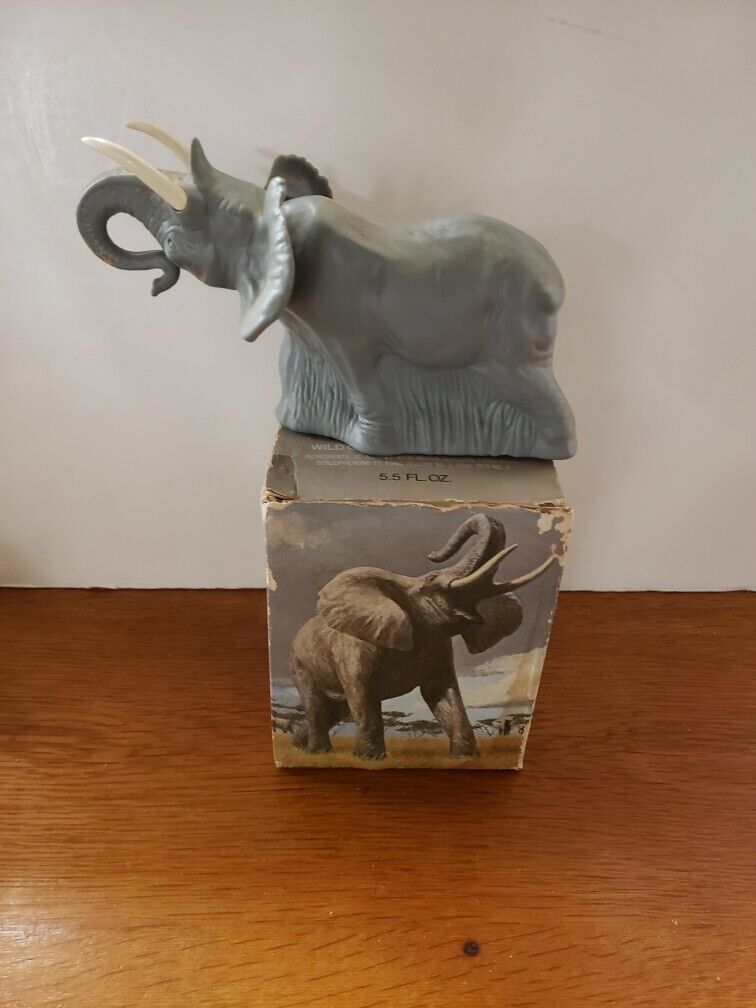 Avon Majestic Elephant Wild Country After Shave 5.5 Oz  Collectible