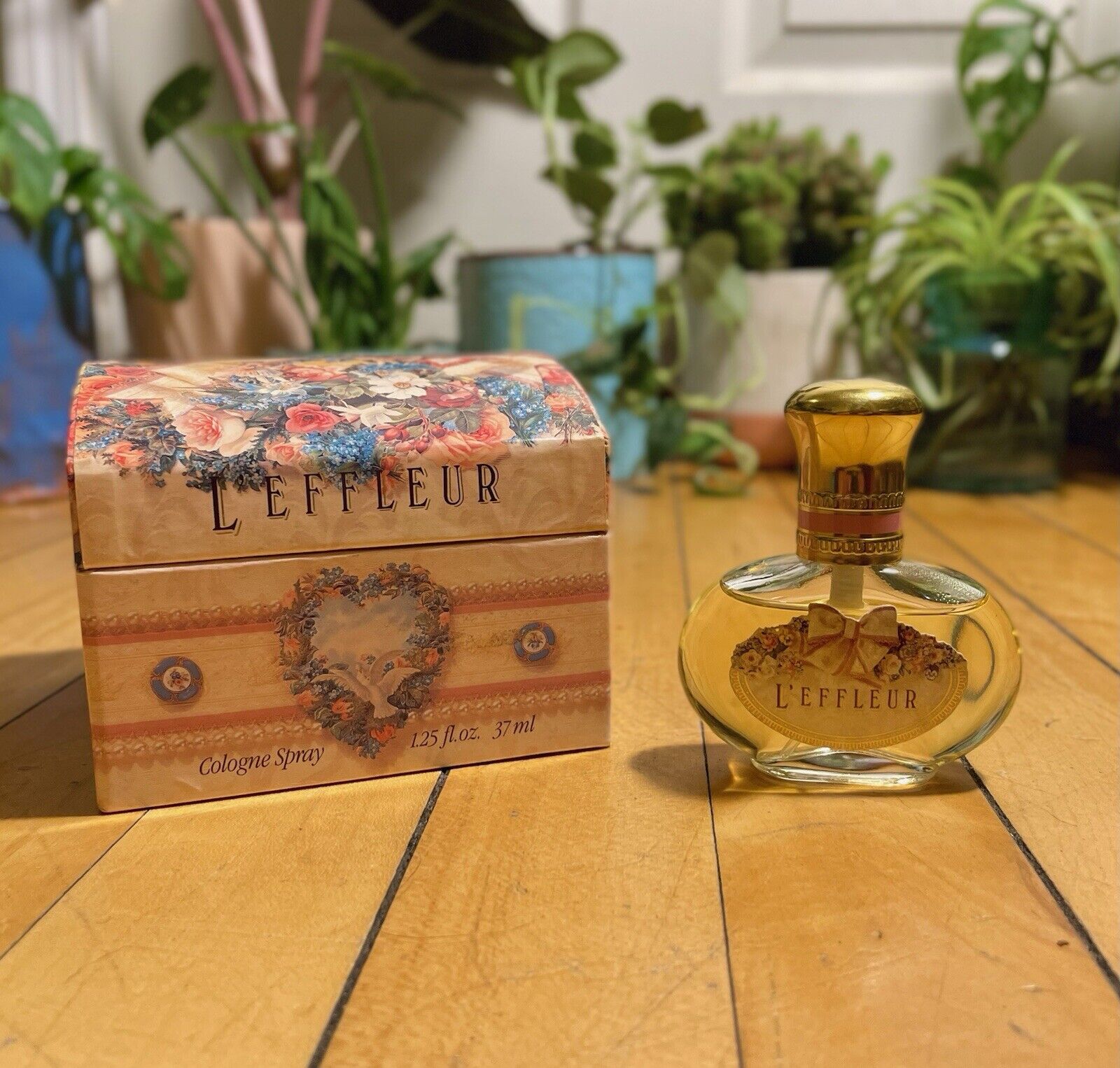 Vintage Original Formula L'effleur by Coty Cologne Perfume w/Display Box 1.25oz