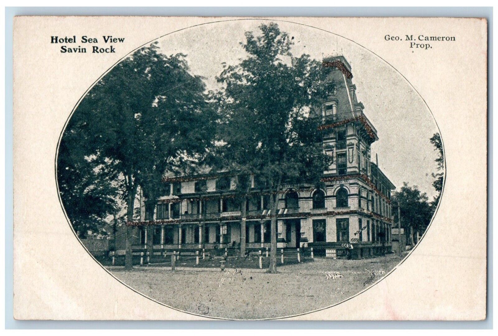 Savin Rock Connecticut Postcard Savin Rock Hotel Sea View 1905 Vintage Antique