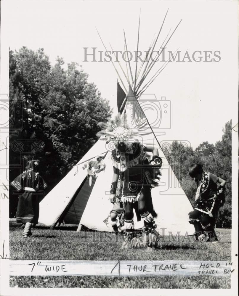 1972 Press Photo Native Americans during cultural demonstration programs, Idaho