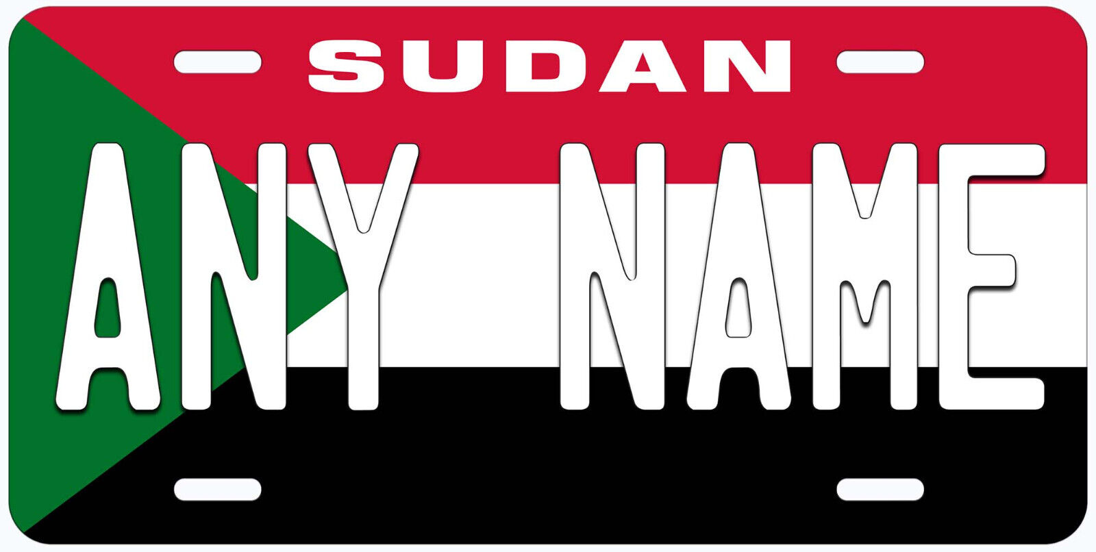 Sudan Flag Any Name Personalized Novelty Car License Plate