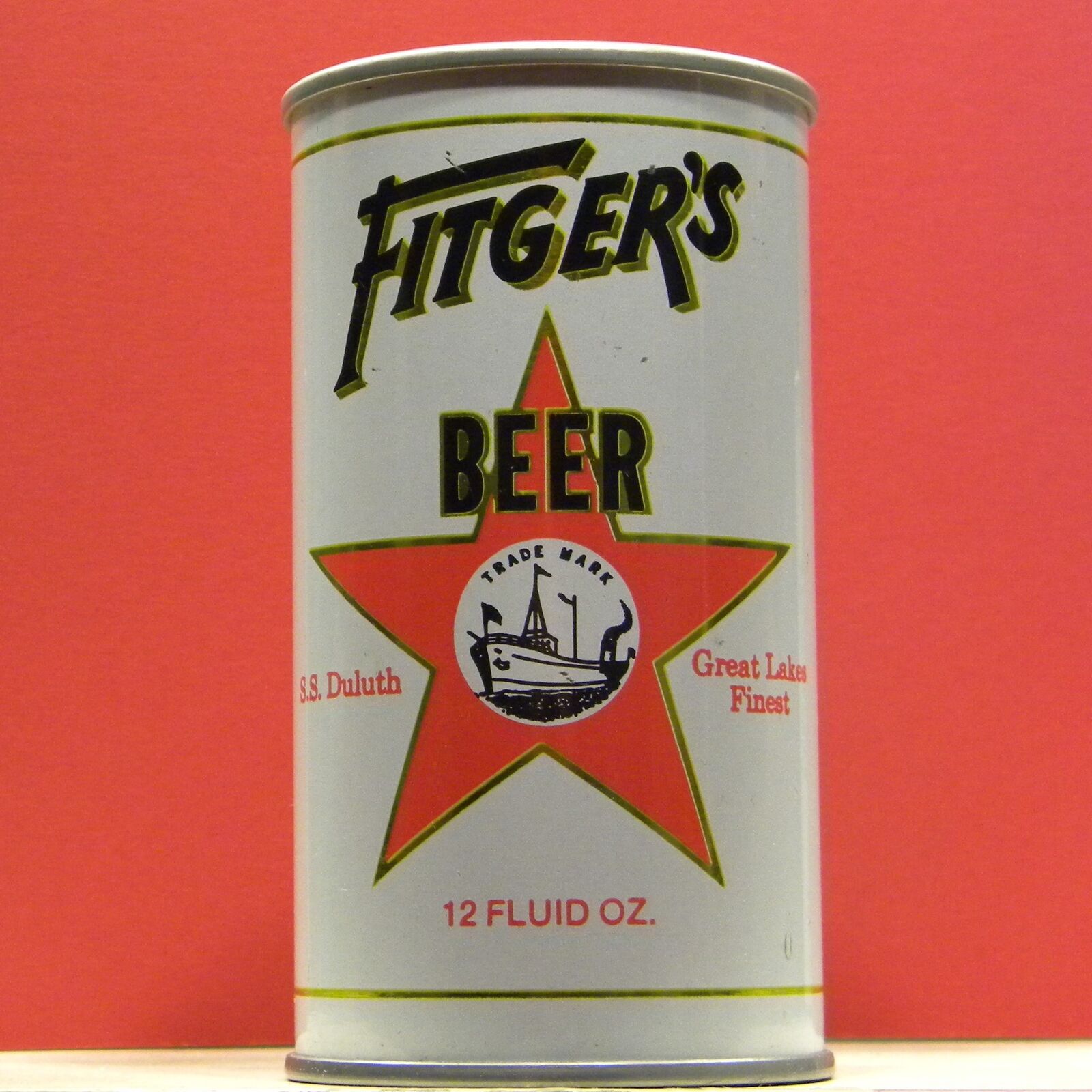 Fitger\'s Beer 1970 White Air-Filled 12 oz Can Duluth Schell Minnesota 096 S/T