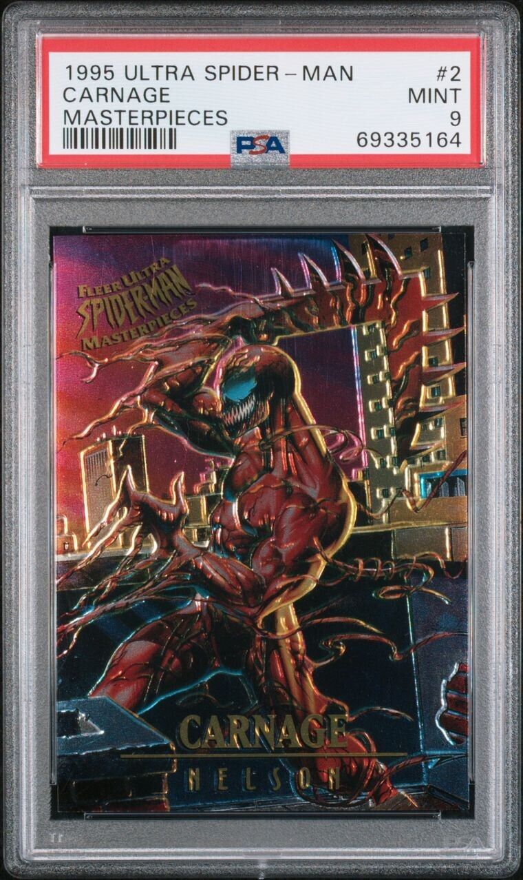 1995 Fleer Ultra Spider-Man Masterpieces Carnage #2 PSA 9 Mint