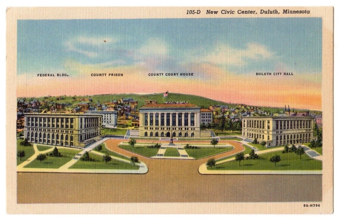 Duluth Minnesota c1930\'s Civic Center, Federal Building, County Court, City Hall