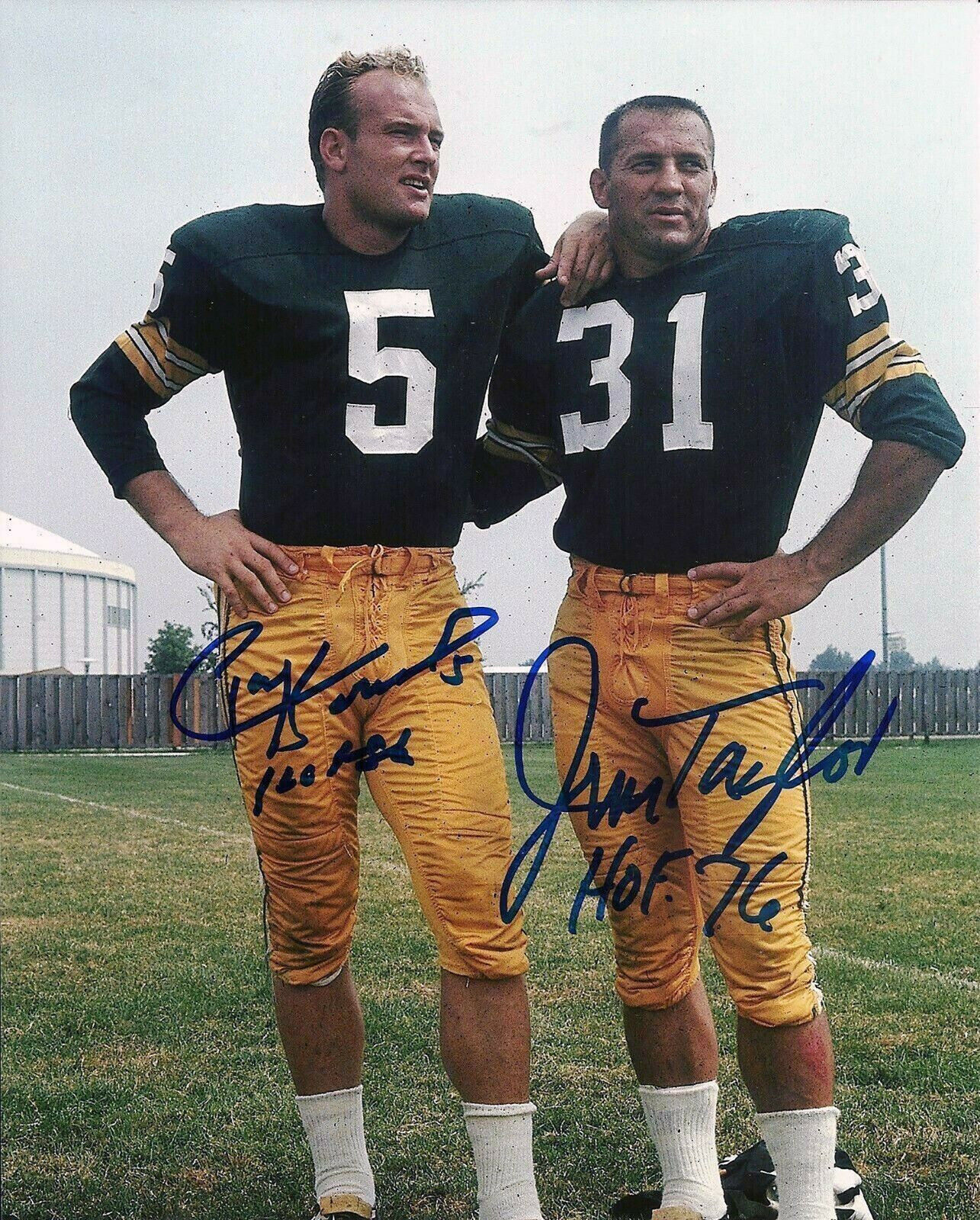 PAUL HORNUNG JIM TAYLOR Packers NFL 8.5x11 Photo Reprint