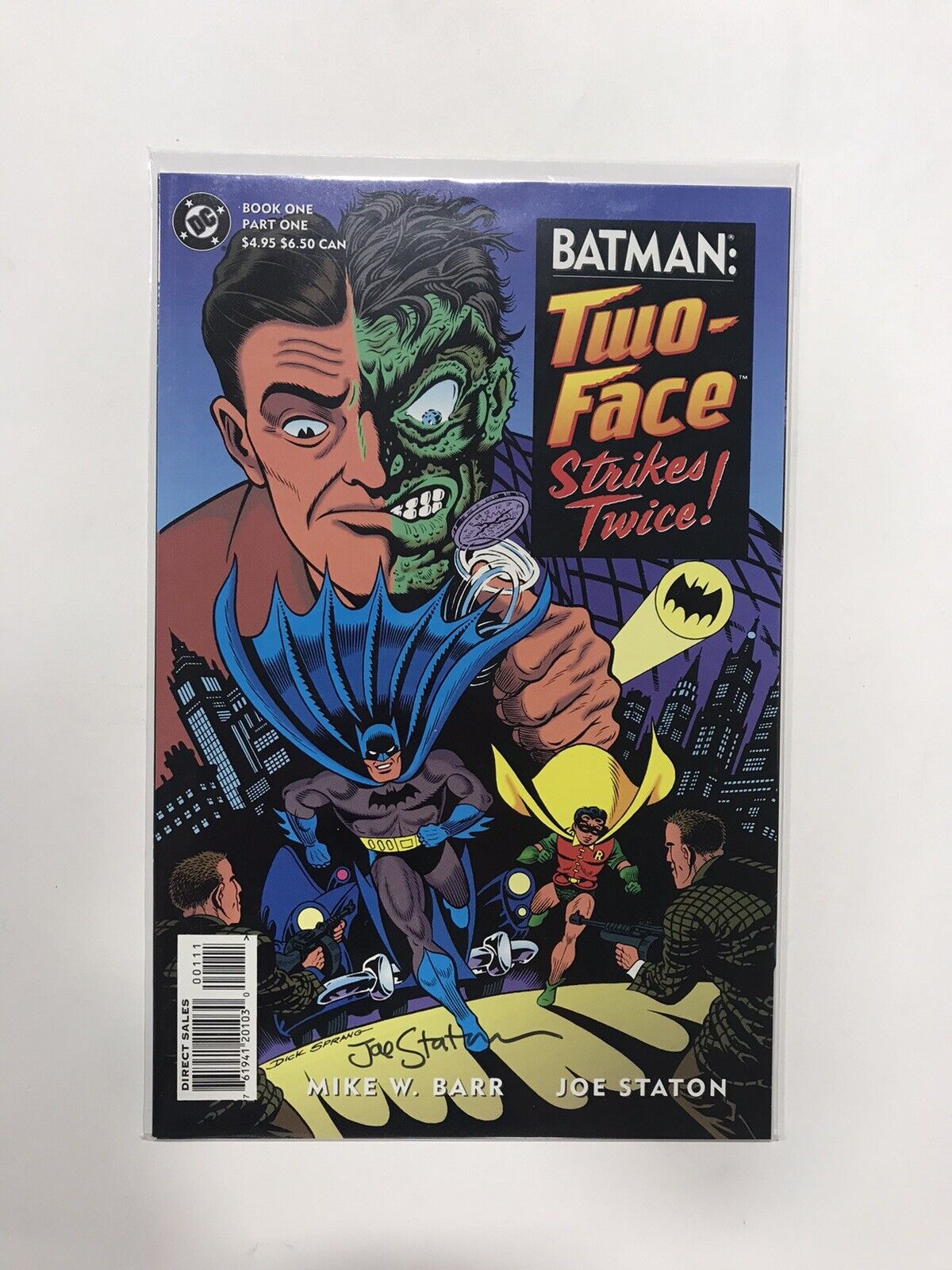 Batman: Two-face Strikes Twice Book One Near Mint NM Signed Joe Stanton DC