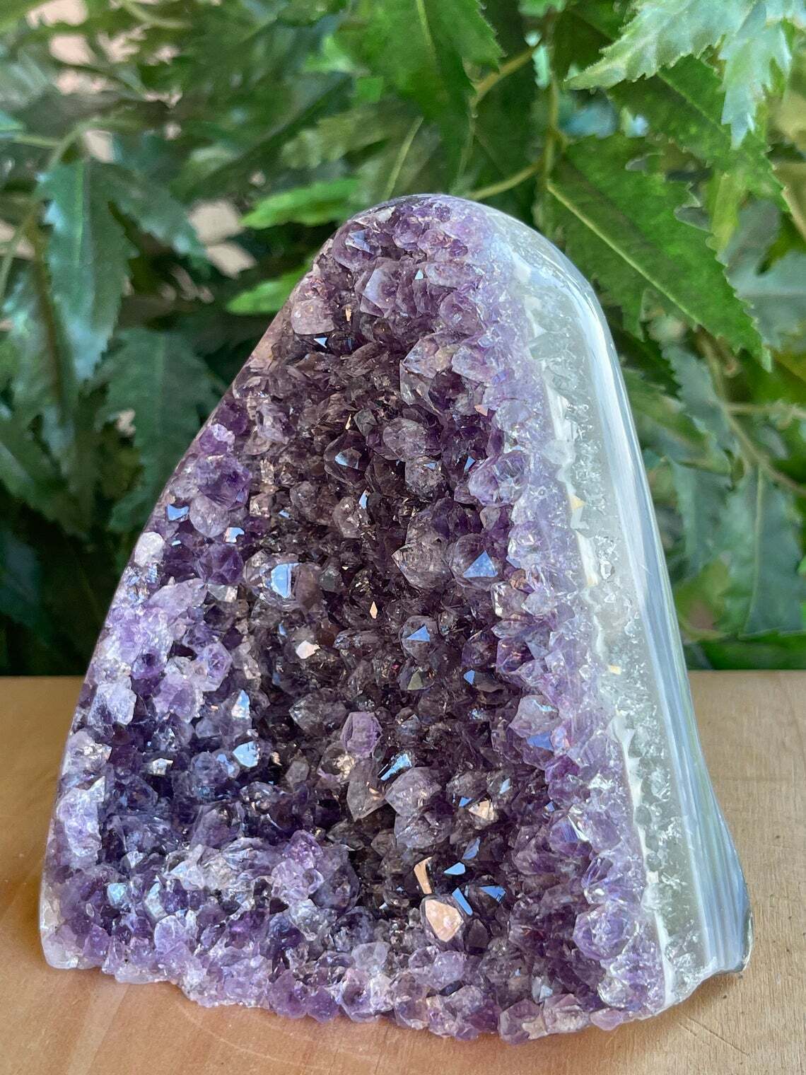 Finely Polished Uruguay Amethyst Cluster Crystal Geode, Pick a Size: 0.5 to 4 Lb