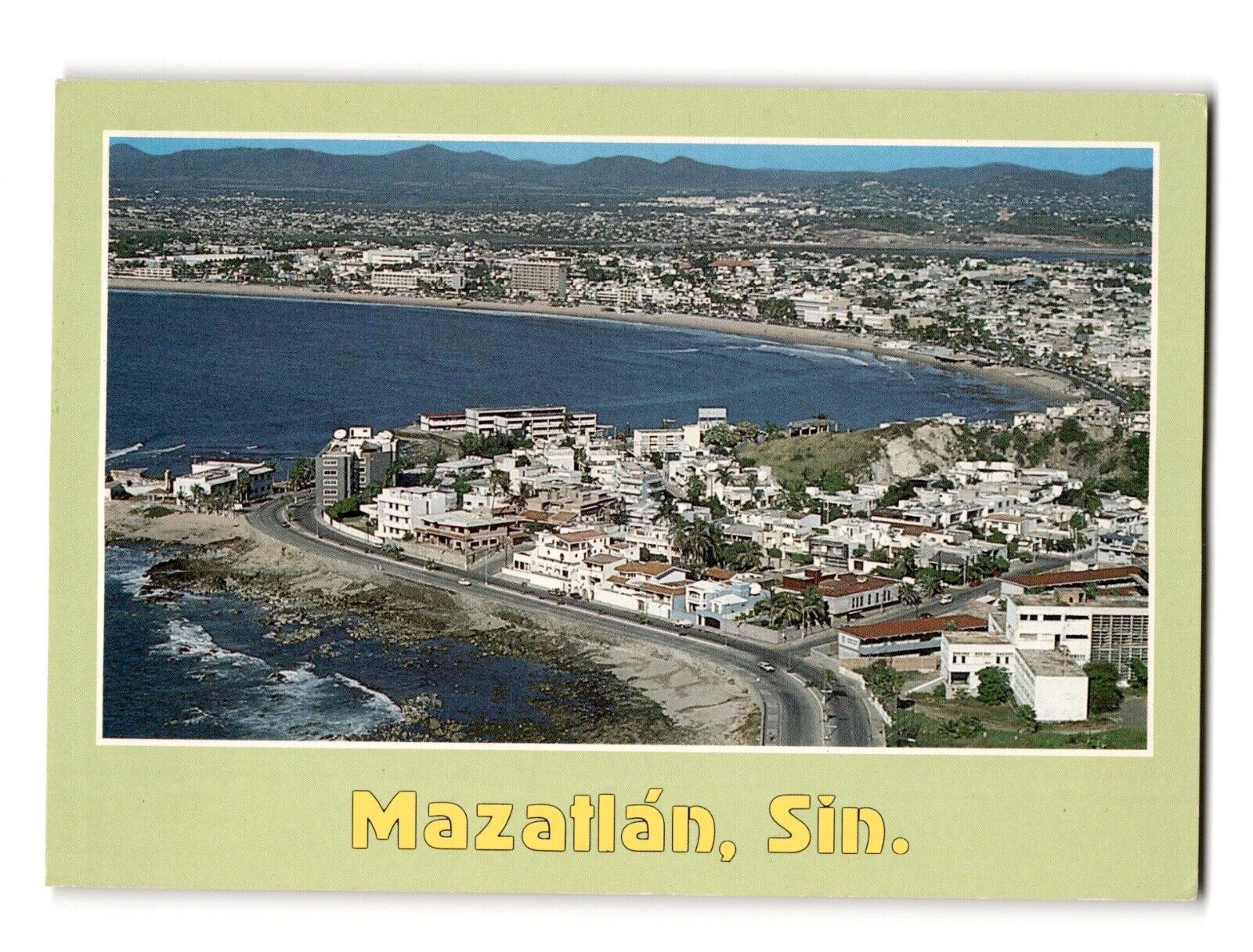 Mazatlán Sinaloa Mexico Vintage Postcard - Panoramic View Claussen Blvd 6691