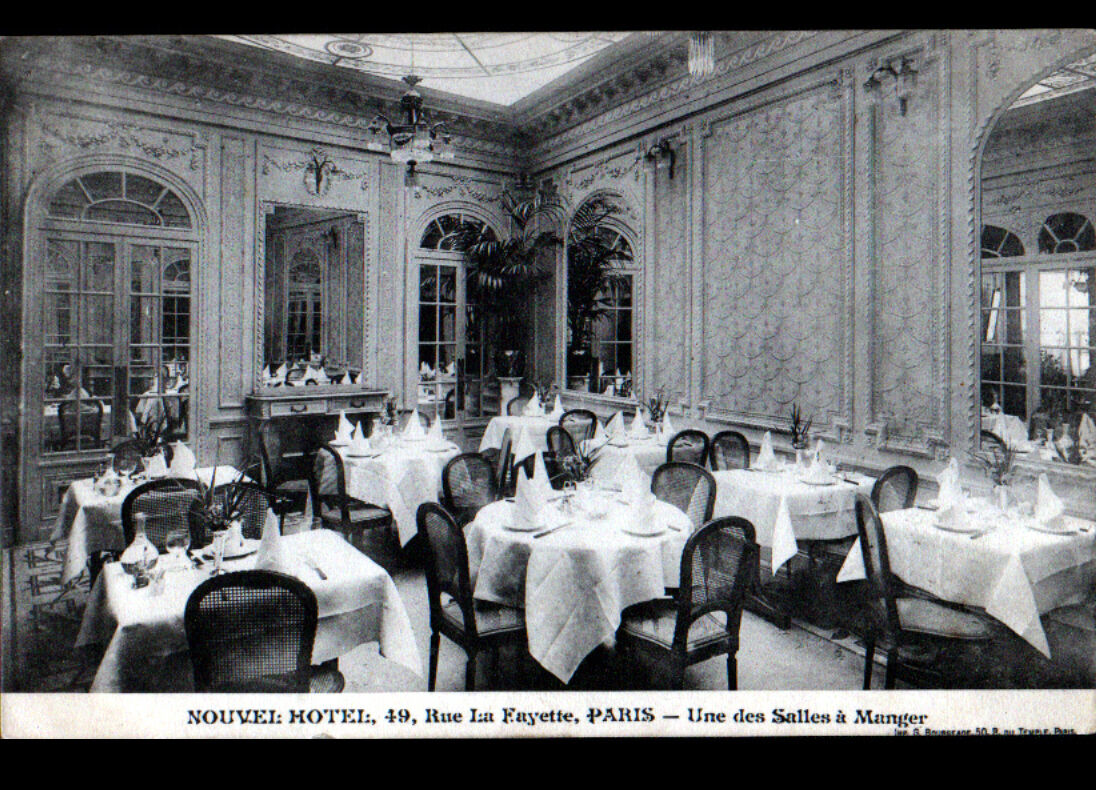 PARIS IX° / DINING ROOM of the NEW HOTEL in 1914