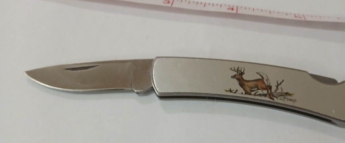 BUCK KNIFE LOCKBACK #525 STAINLESS STEEL HANDLES 2 3/4\