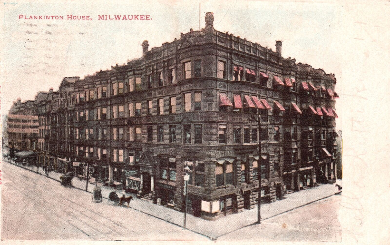 Vintage Postcard 1906 Plankinton House Historic Landmark Milwaukee Wisconsin WI