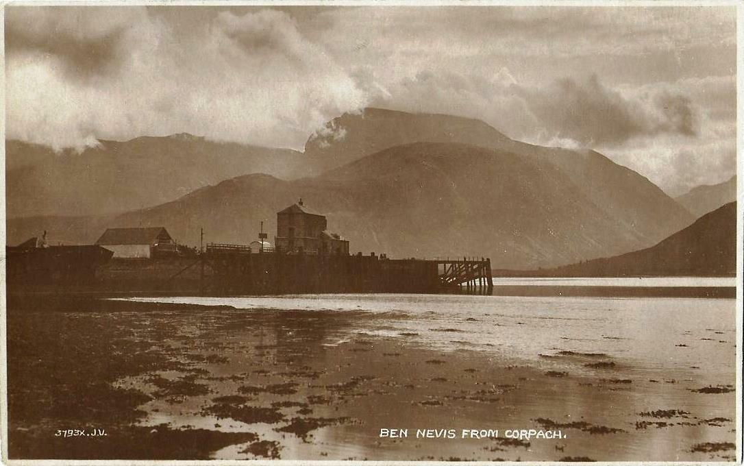 Postcard Scotland Ben Nevis frm Corpach RPPC James Valentine & Sons 3793X Unused
