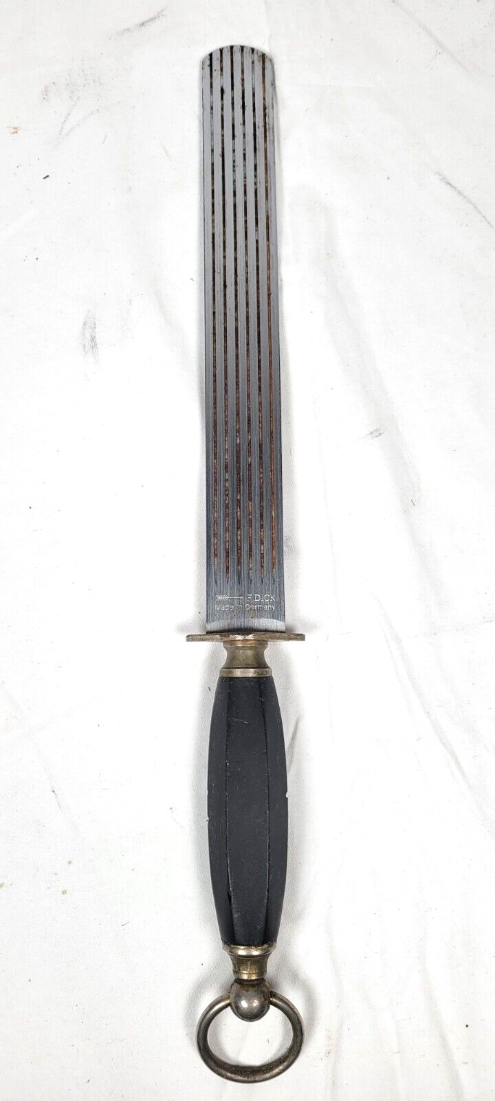 Vintage F. Dick 11-Inch Multicut Steel Flat Fine Cut Sharpener Made In Germany