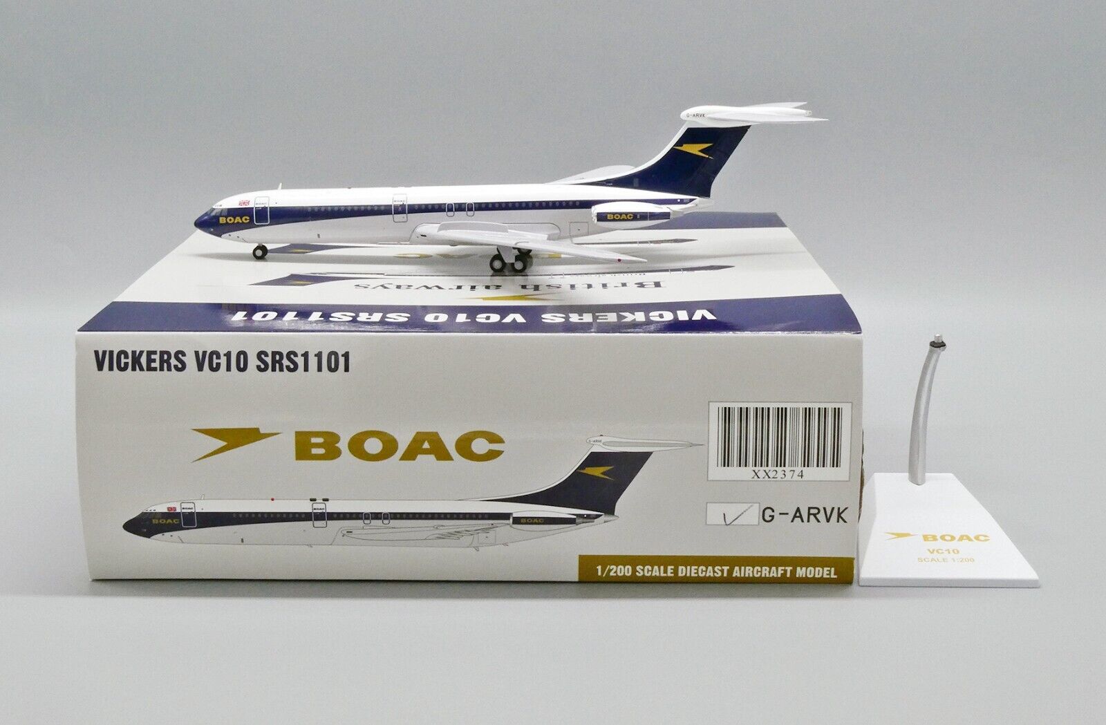 BOAC VC10 Reg: G-ARVK JC Wings Scale 1:200 Diecast model XX2374