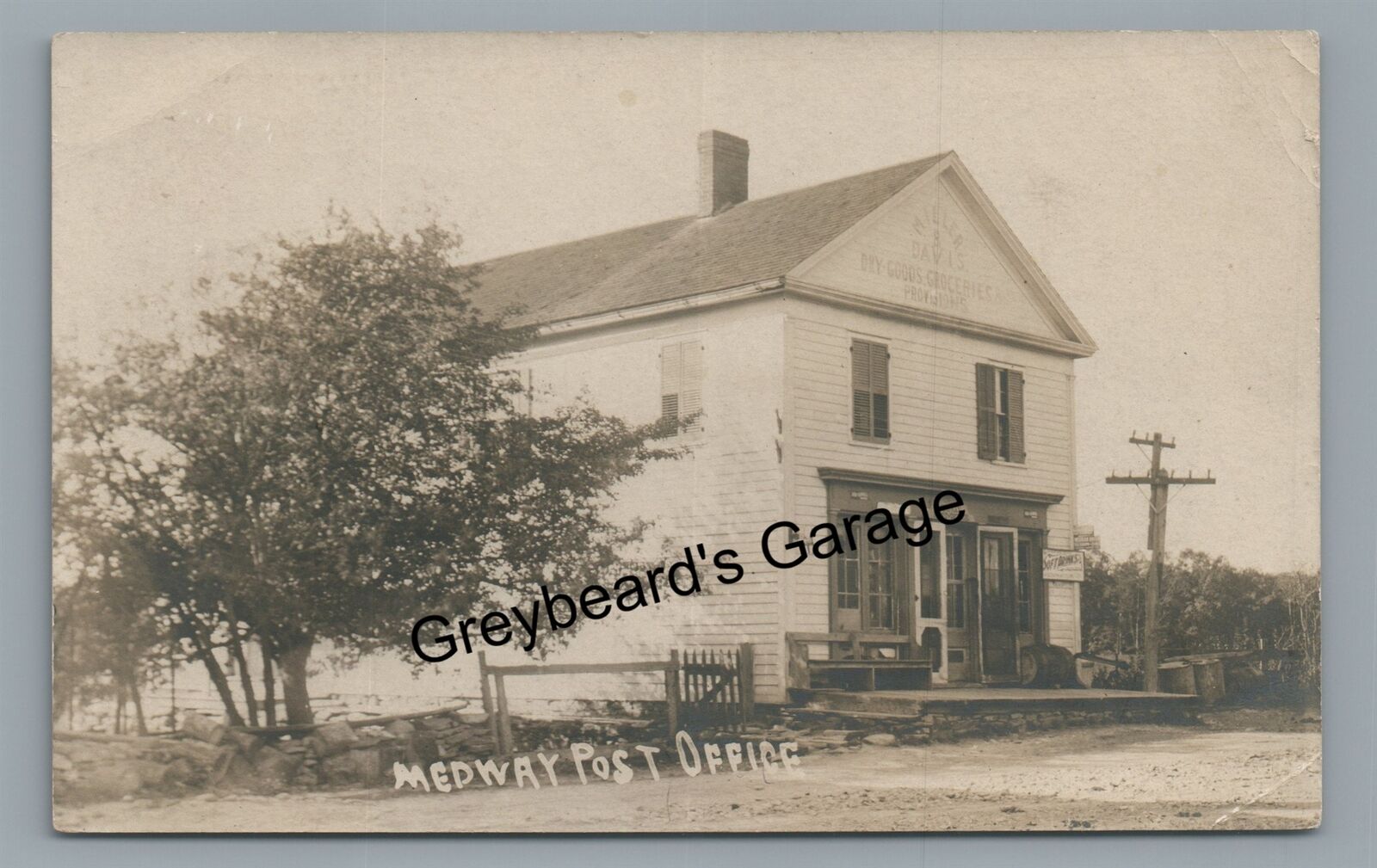RPPC Post Office General Store MEDWAY NY Greene County 1912 Real Photo Postcard