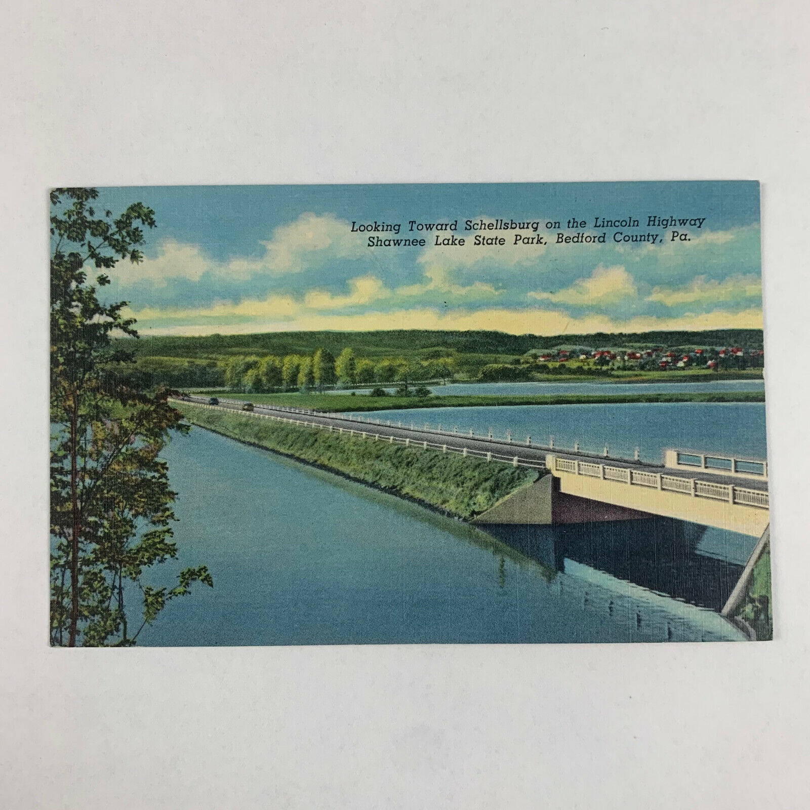 Postcard Pennsylvania Shawnee Lake State Park PA Bedford Schellsburg 1955 Posted
