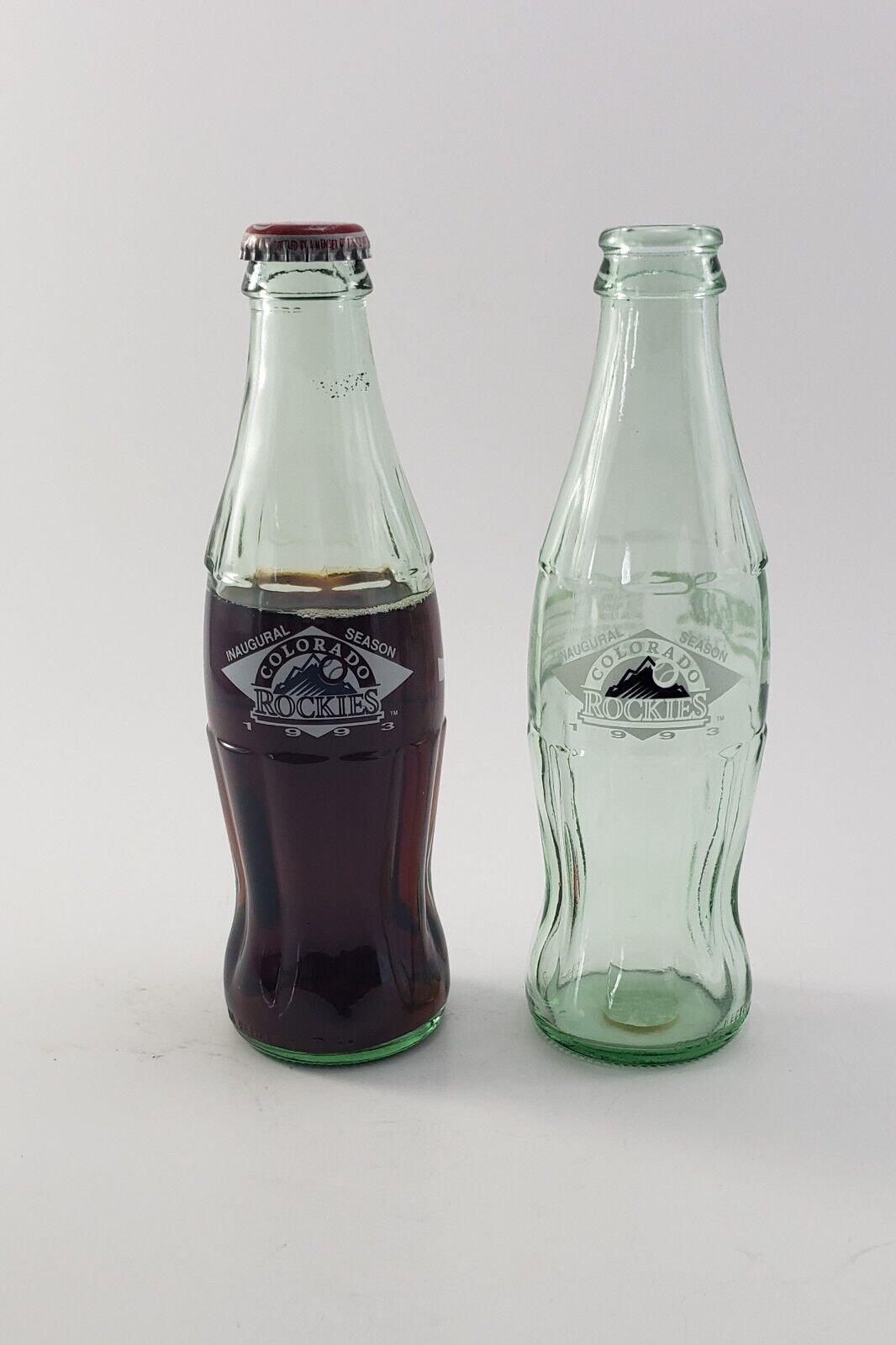 Coca-Cola Classic Colorado Rockies Inaugural Season 1993 Bottles (TWO)