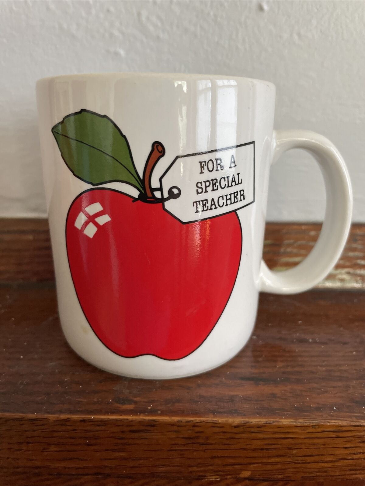 Vintage Hallmark Mug Special Teacher Red Apple Coffee / Tea