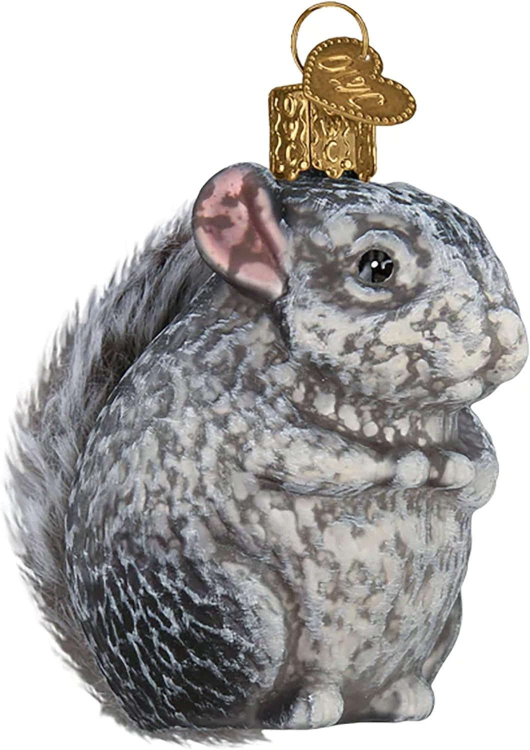 Vintage Chinchilla Glass Blown Ornament for Christmas Tree