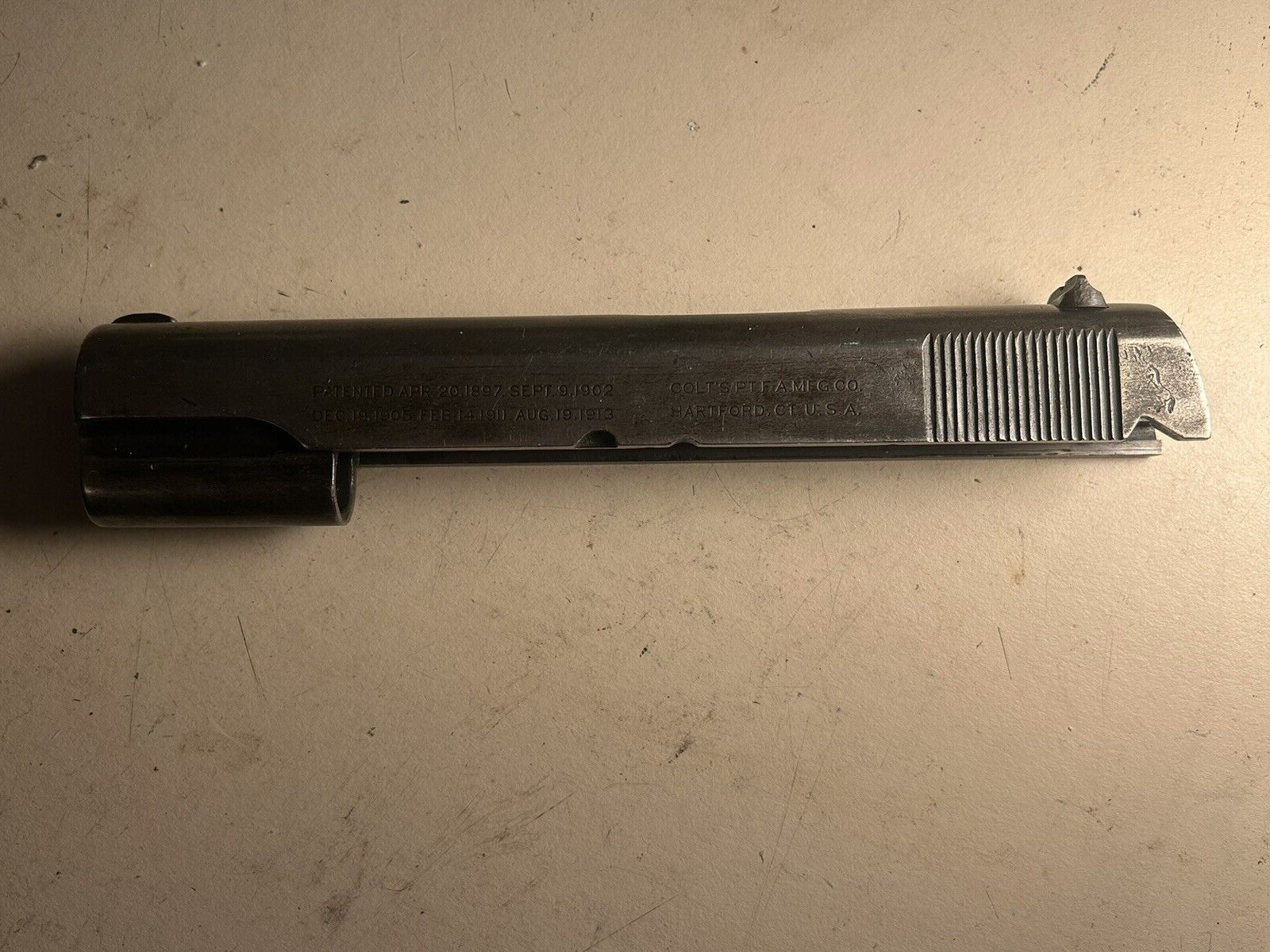 Colt 1911 WWI  .45ACP Pistol Slide Assembly with firing pin