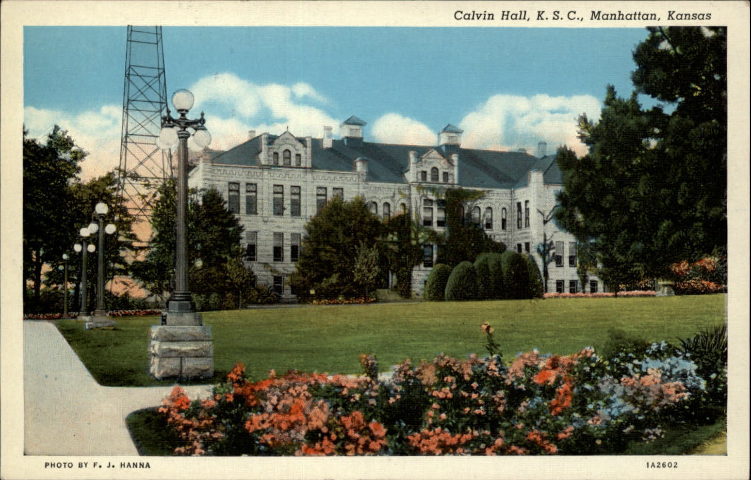 Kansas Manhattan State College Calvin Hall 1930s ~ postcard  sku177