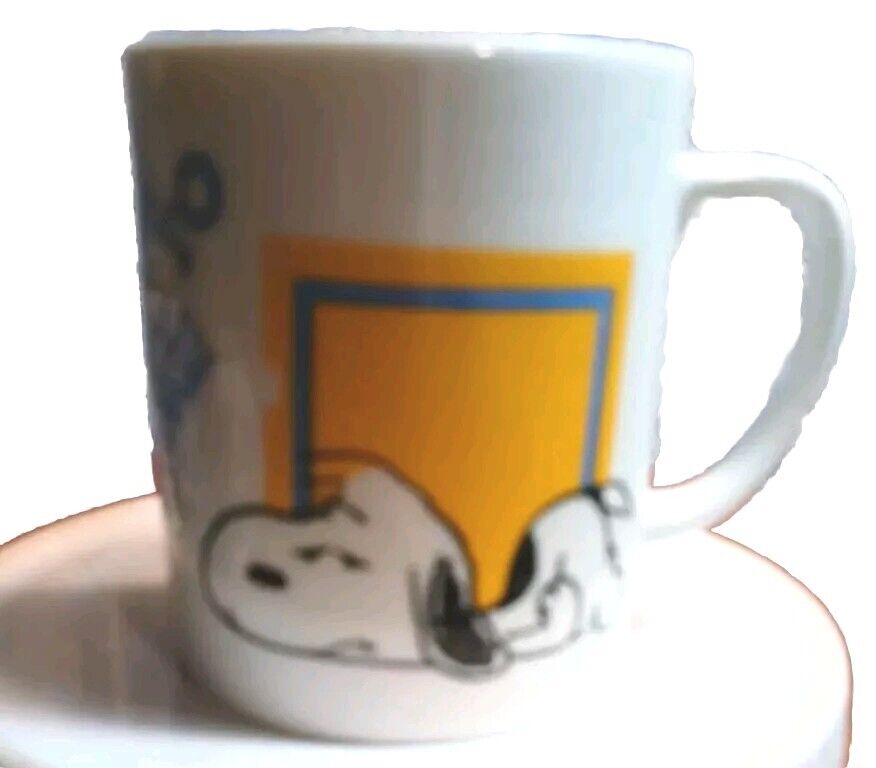 Vintage 1958 Snoopy “I Think I’m Allergic To Mornings” Peanuts Coffee Mug A0017