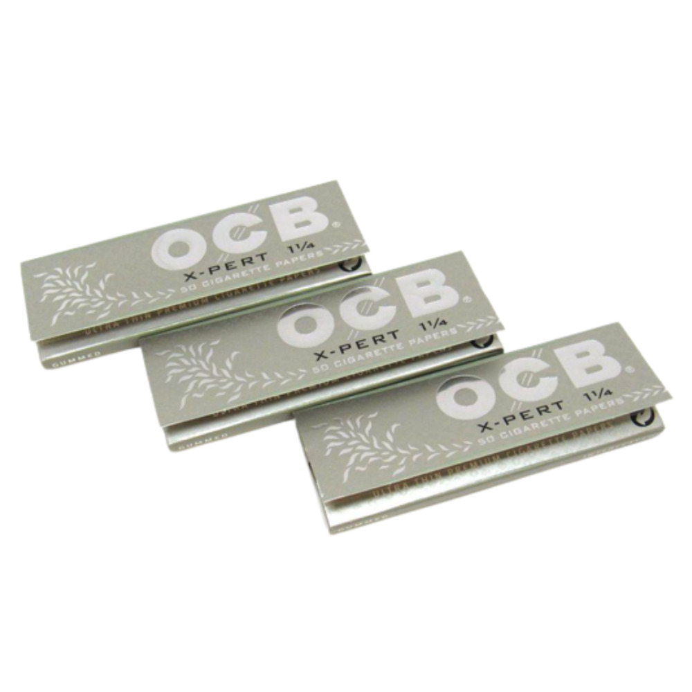OCB X-Pert Rolling Papers 1 1/4 3 Pack Bundle