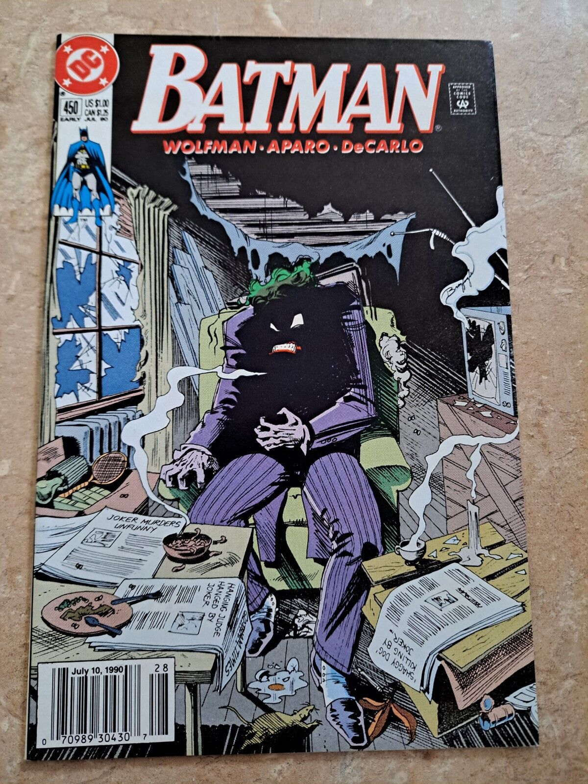 BATMAN #450  DC Comics 1990  The Joker  Wolfman Aparo DeCarlo