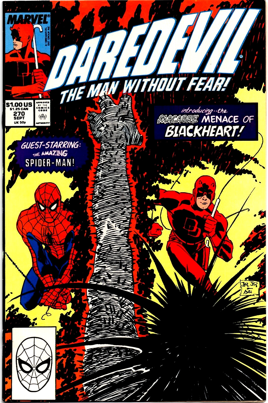 Daredevil #270 1989 Marvel Comics 1st Appearance Of Blackheart / Guest Spiderman
