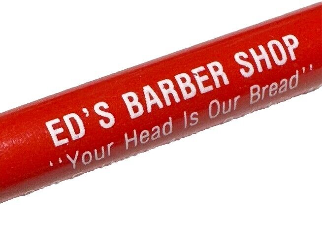 Vintage Bad Axe Michigan Ed’s Barber Shop Hair Cut Shave Advertising MI Pen O