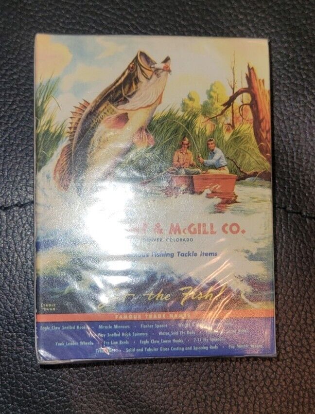 Vintage Wright & McGill Eagle Claw Fishing Collectible Playing Cards Bass *NEW*
