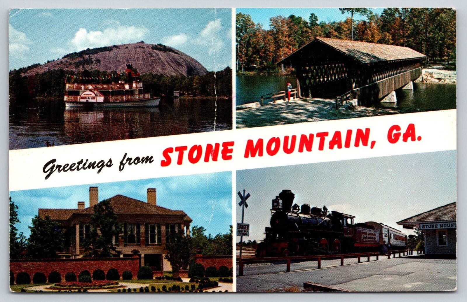 Postcard  Greetings From Stone Mountain  Georgia  [gf]